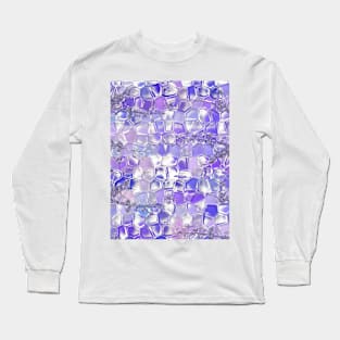 Blue pattern in glass style Long Sleeve T-Shirt